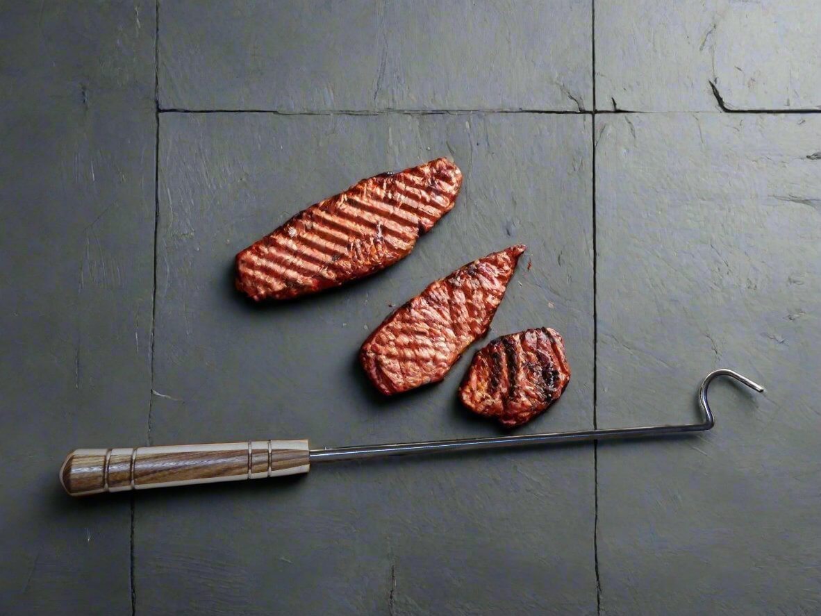 BBQ Pigtail Flippers, meat flipper, Barbecue tools, grill master gifts. Marten Custom woodcraft LLC